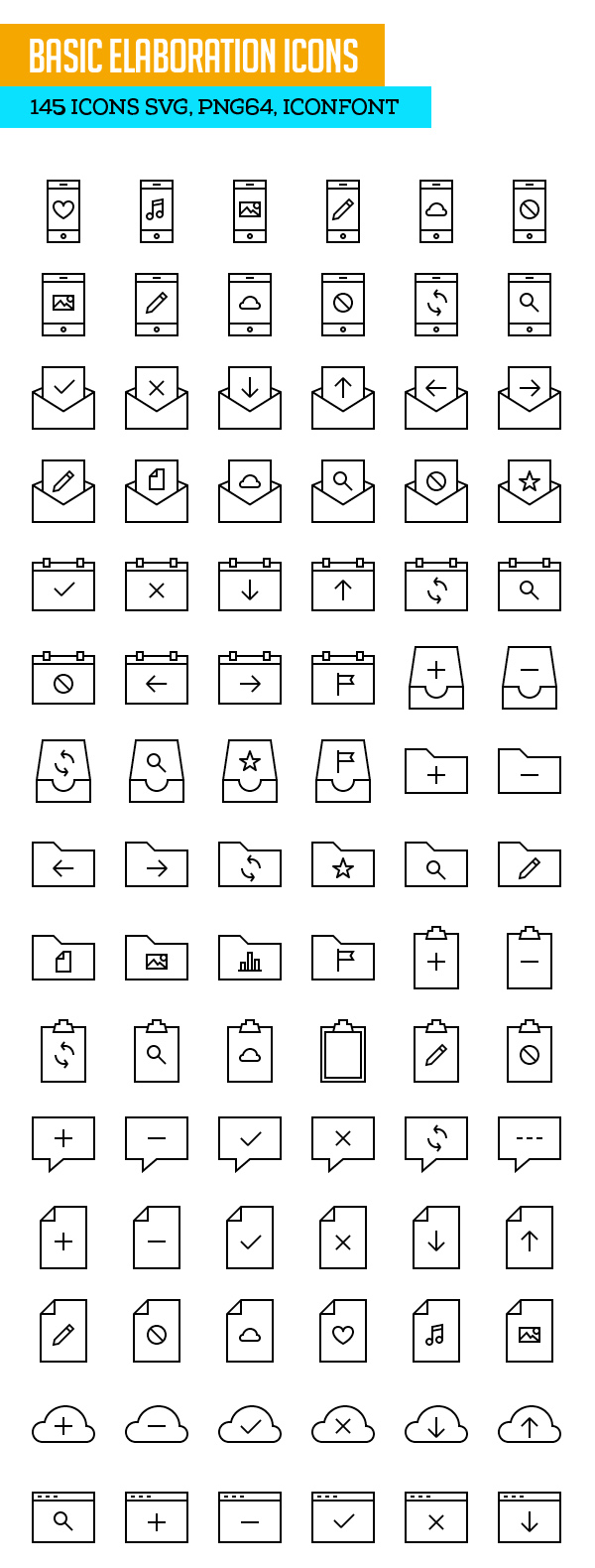 Basic Elaboration Icons SVG PNG Icon Font