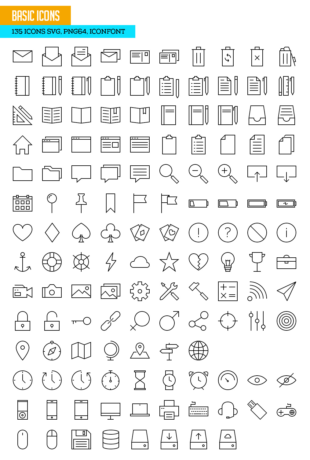 Catalog Rectangular Pieces Outlines icons for free download