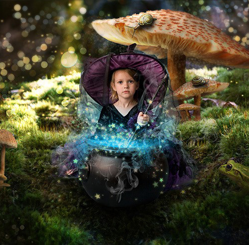 How to Turn Baby Photo into a Fairy Tale Composite in Photoshop Tutorial