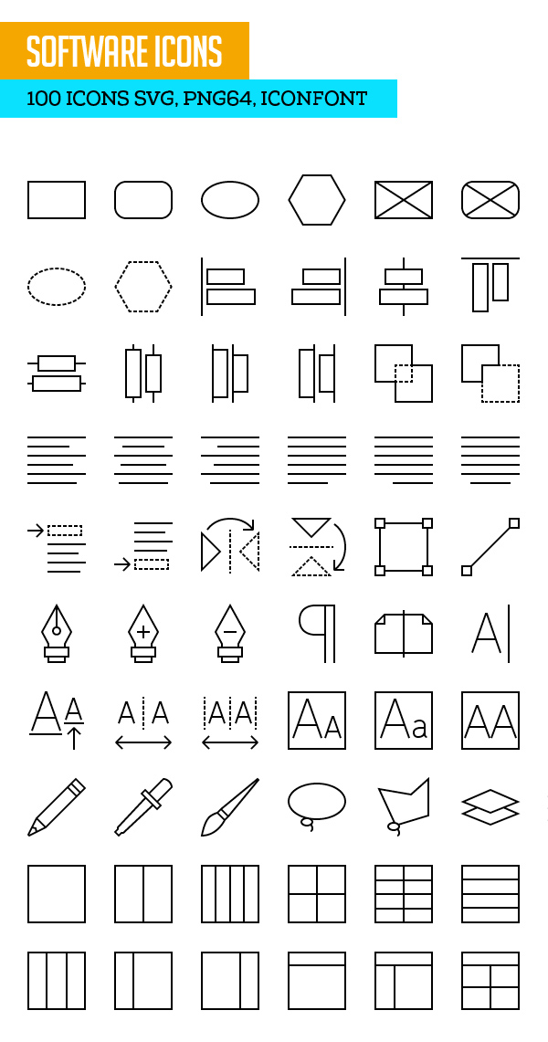 Software Icons SVG PNG Icon Font