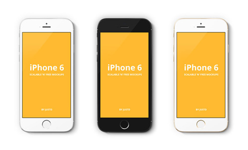 Free iPhone 6 and iPhone 6 Plus Mockup Templates (PSD, AI & Sketch) - Free Download - 46