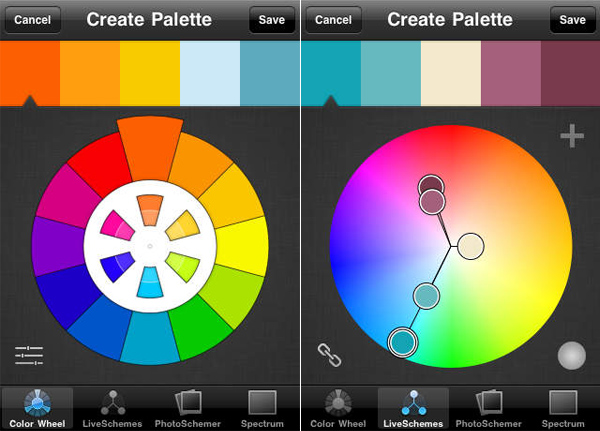 ColorSchemer iPhone App for Designers