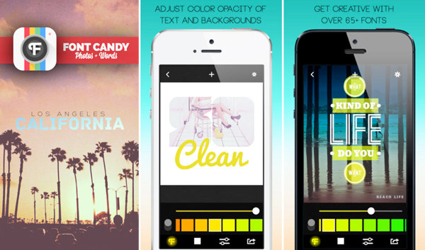 Font Candy iPhone App for Designers