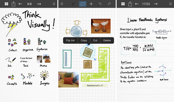 Inkflow Visual Notebook iPhone App for Designers