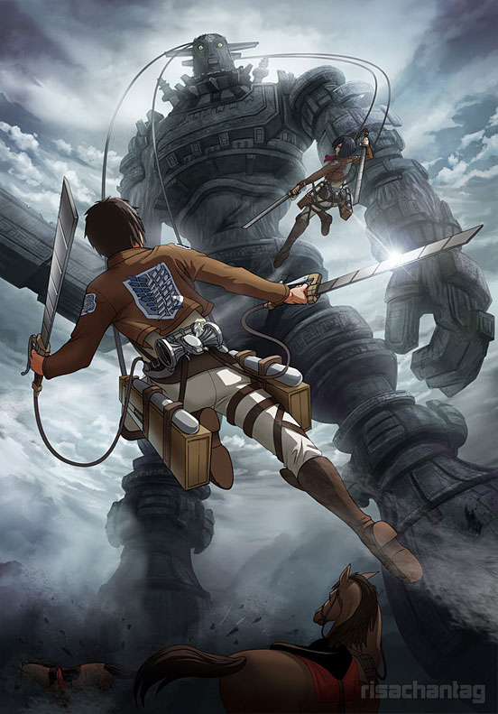 Attack on Colossus Digital Illustration