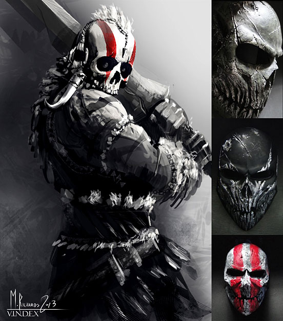 Skull Mask Digital Illustration