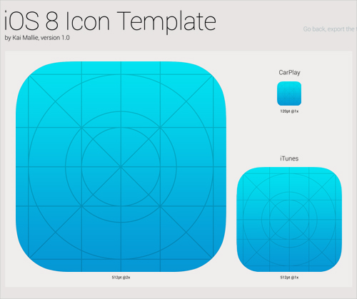 iOS 8 Icon Template PSD