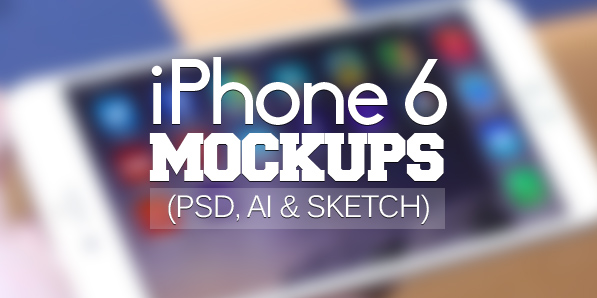 Best of 2014 - 50 Free iPhone 6 and iPhone 6 Plus Mockups (PSD, AI & Sketch)