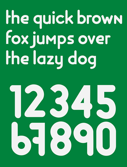 Groningen rounded font letters and numbers