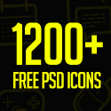 Post thumbnail of Free PSD Icons: 1200+ Icons for Designers