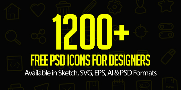 Free PSD Icons: 1200+ Icons for Designers