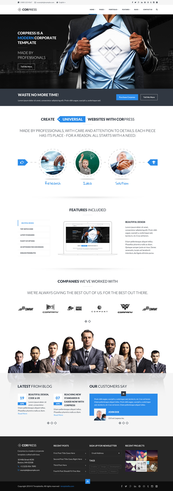 Corpress - Business and Infographics Template