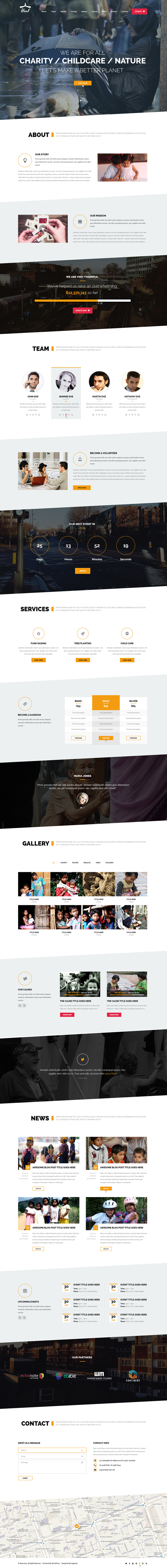 Heal - One Page Charity HTML Template