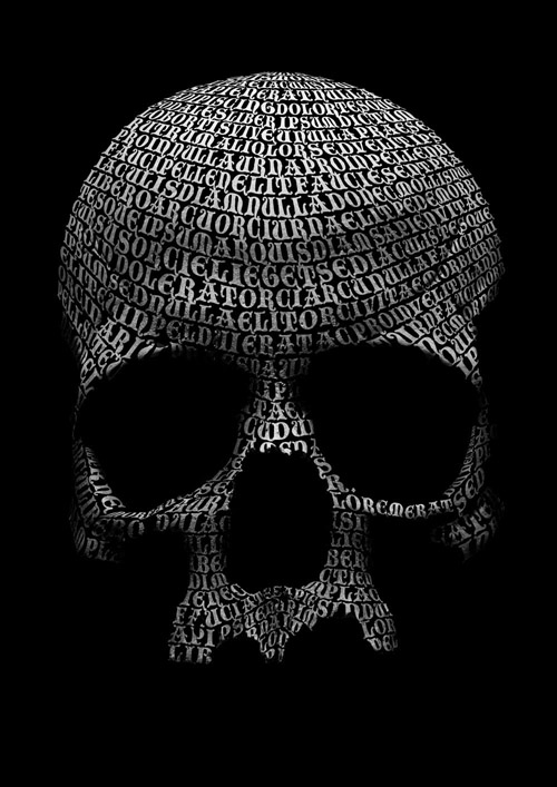 Create a Skull Out of Type in Adobe Photoshop Tutorial