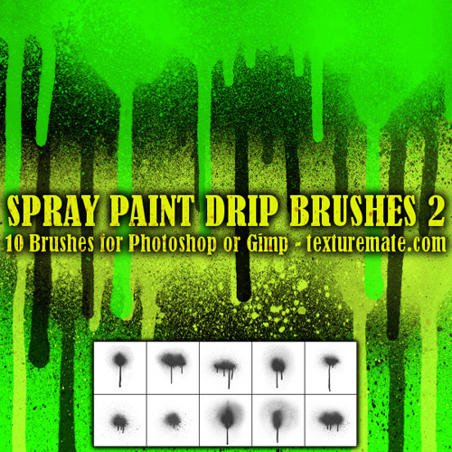 Spray Paint Drip Brush Pack for Photoshop
