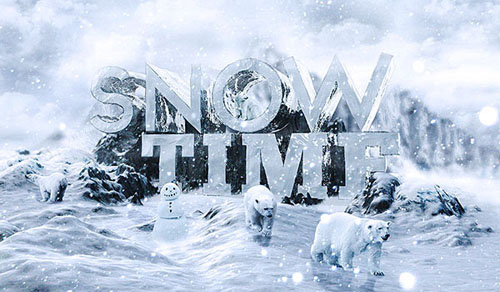 Create 3D Snow Text Effect Using Cinema4D and Photoshop