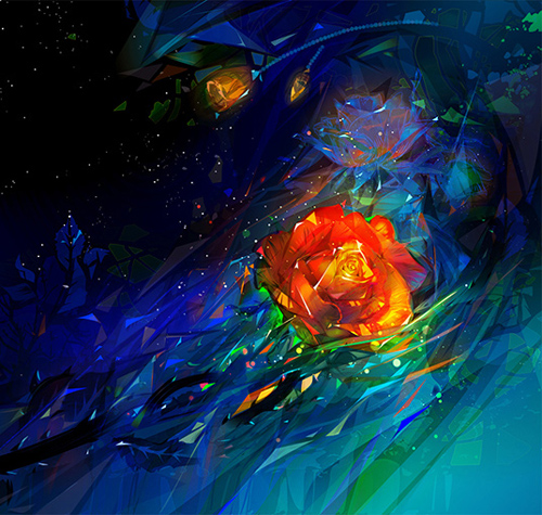 Experiment With Color in Adobe Illustrator to Create an Abstract Rose Illustration