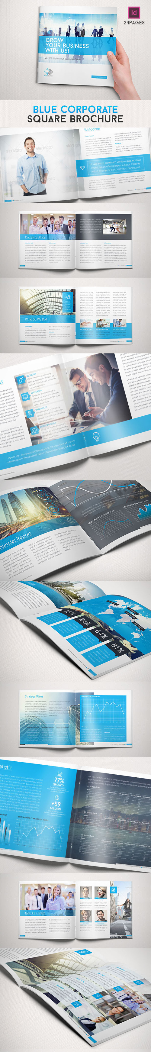 Blue Corporate Square Brochure
