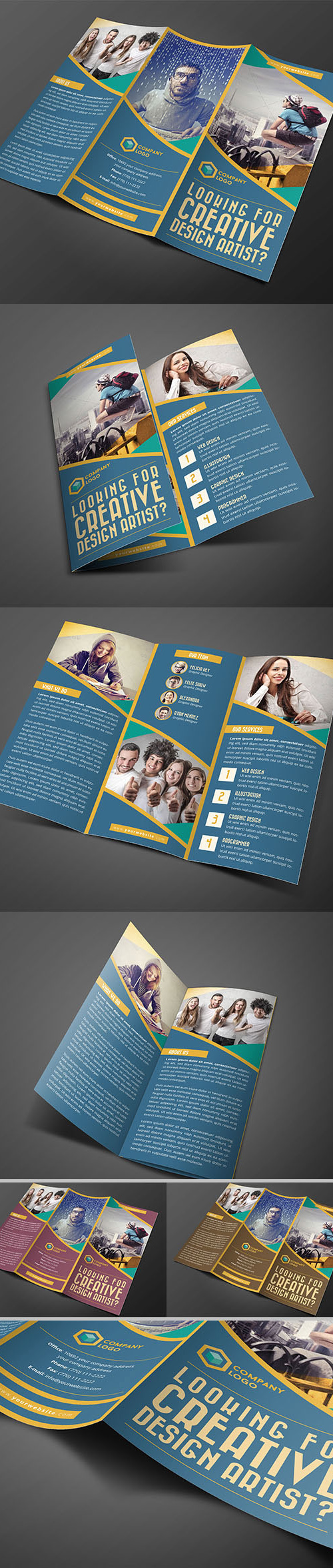 Creative Design Agency Trifold Brochure