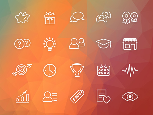 Gamification Icons (PSD)