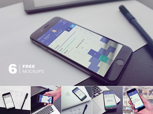 Mobile App UI Design 6 Free PSD Mockups