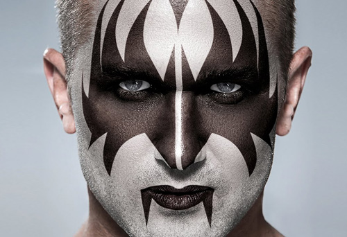 How to Transform a Face into the Makeup of Gene Simmons from KISS in Photoshop CC 2014 Tutorial
