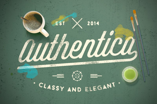 Authentica is modern script that is casual, elegant, and multipurpose.