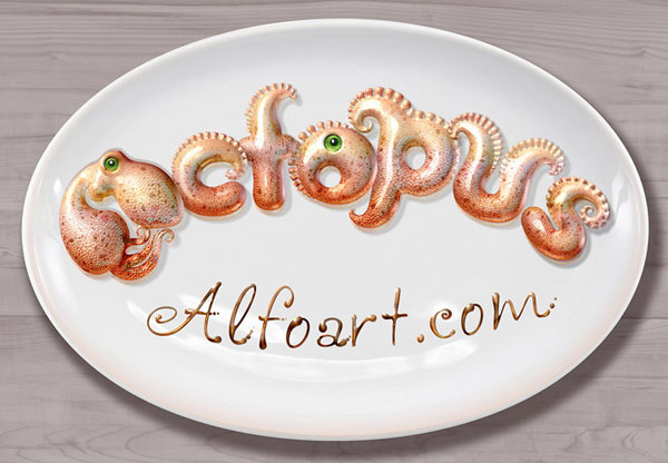 Create 3D Octopus Text Effect in Photoshop Tutorial