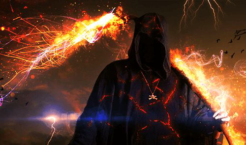 How to Create an Awesome Fiery Grim Reaper by Combining Images