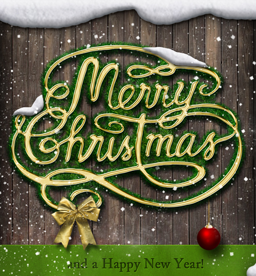 Christmas And New Year Greeting Card Photoshop Tutorial
