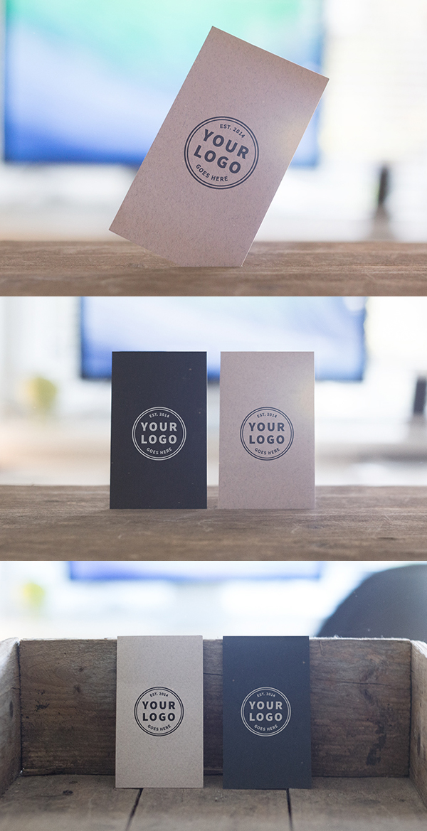 Standing Business Cards Mockups Free
