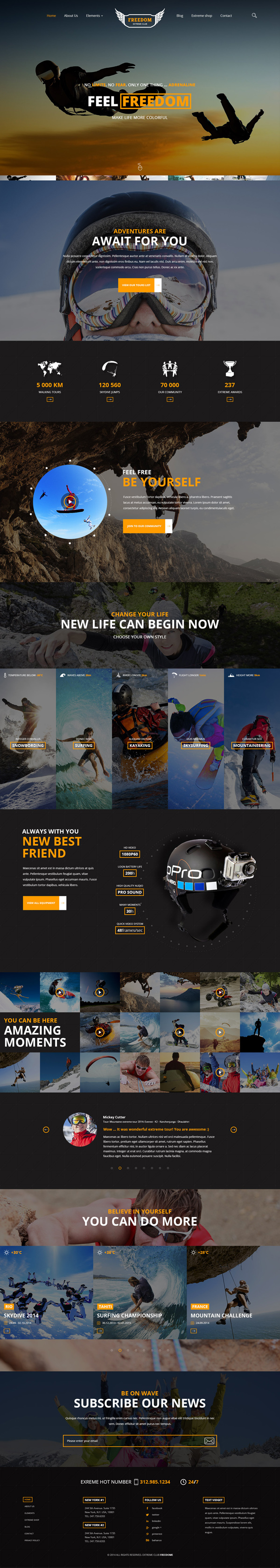 Freedom Extreme Club - Powerful HTML Template