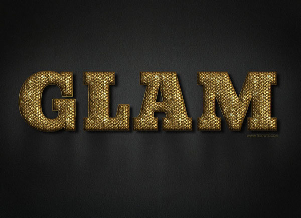 Glam Gold Text Effect + Free PSD Download