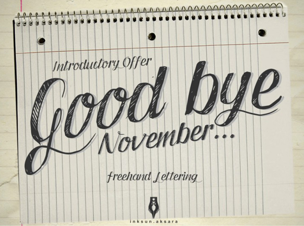Good Bye November Typeface
