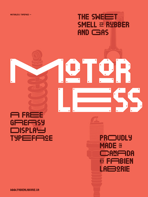 Motorless Free Font for Hipsters