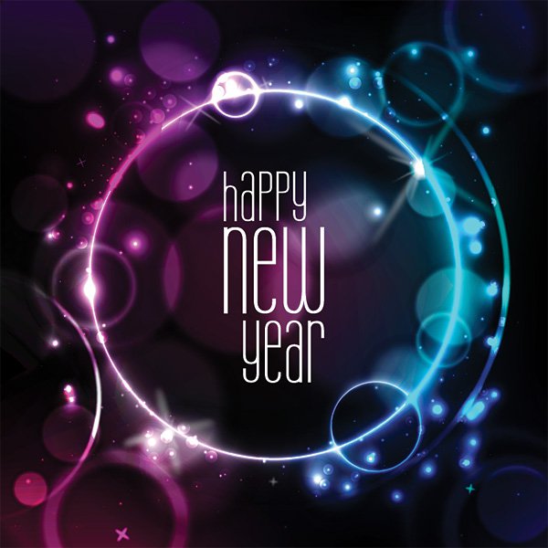 New Year Card Vector Graphic