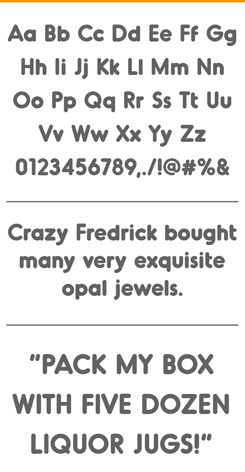 Oduda Rounded Font Letters