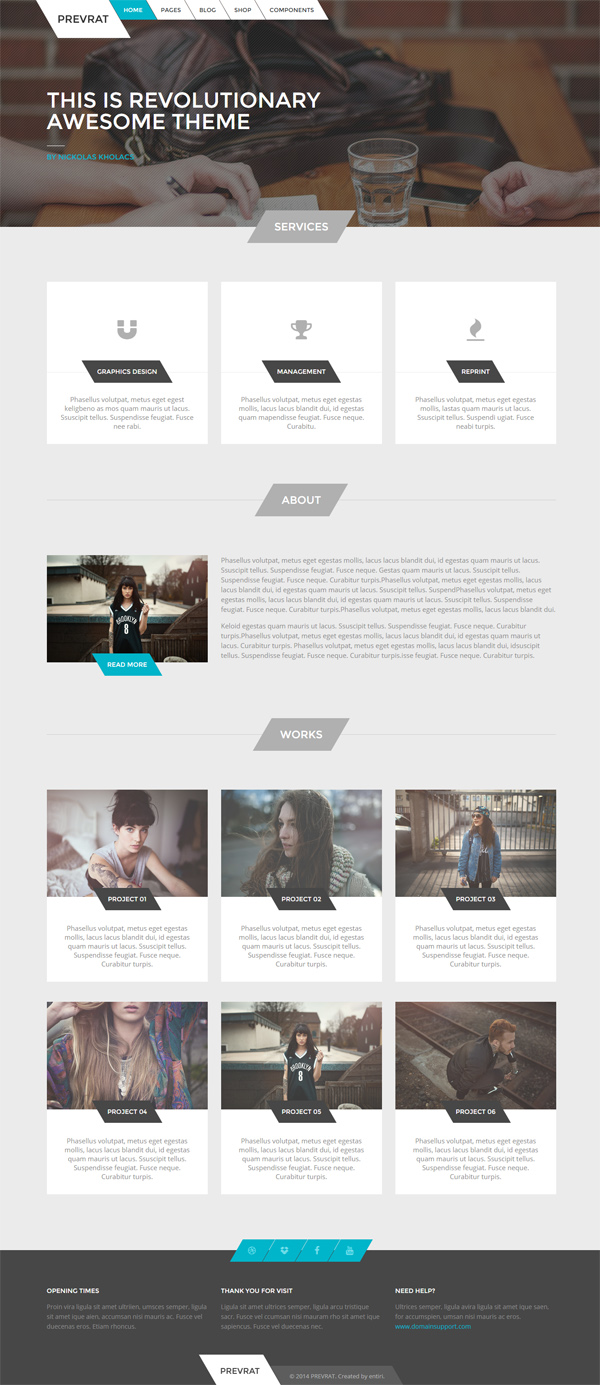 PREVRAT - Creative Portfolio & Agency Template
