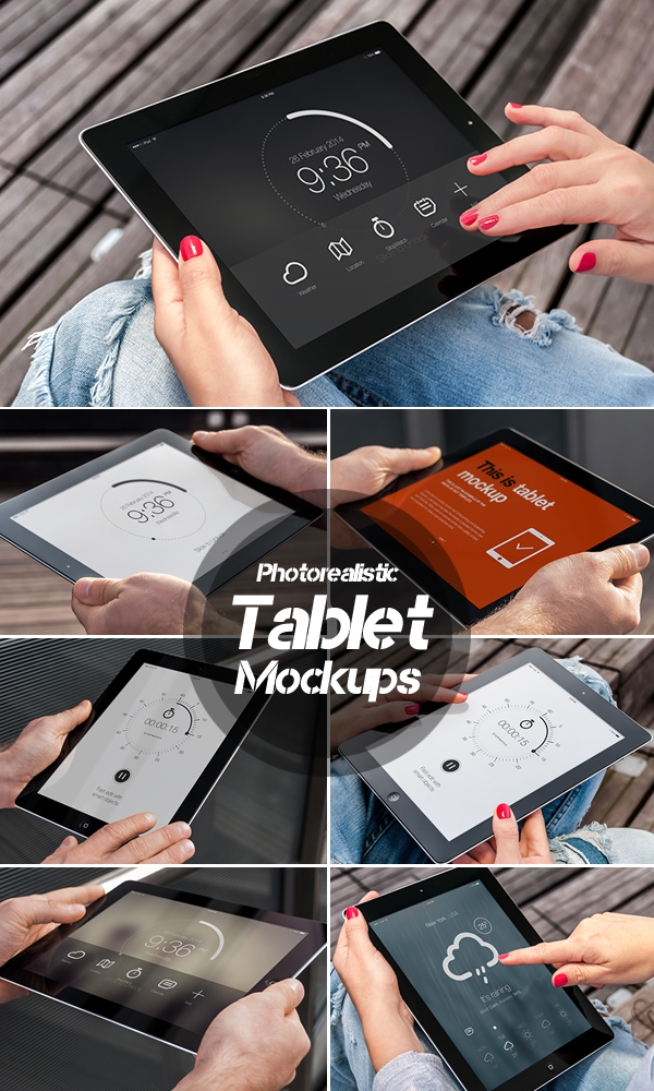 Photorealistic Tablet Mockups