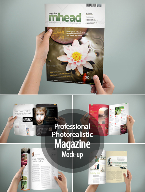 Professional & Photorealistic Magazine Mock-up