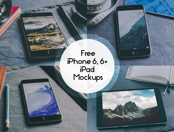 Real Photos iPhone 6, 6+ & iPad Mini Mockups
