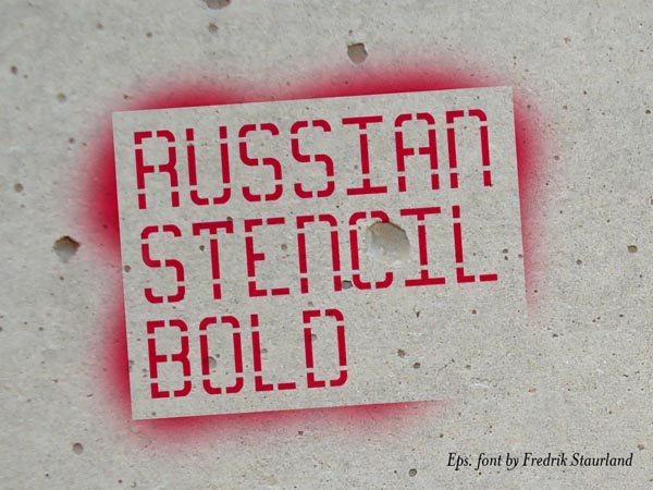 Russian Stencil Free Font for Hipsters