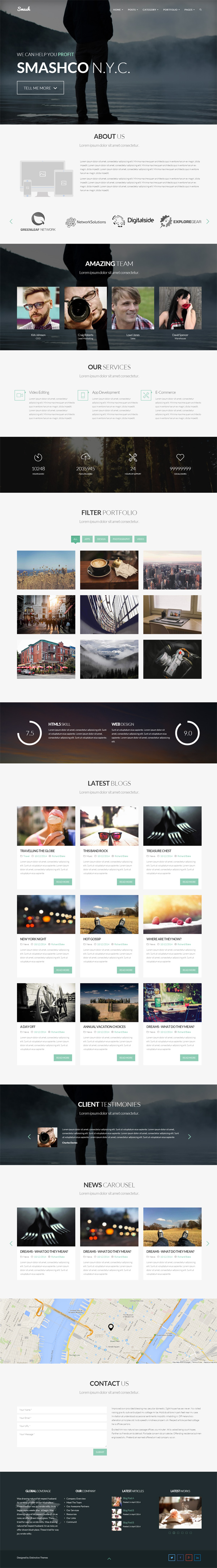 Smash - Responsive Bold Multipage/Onepage Template