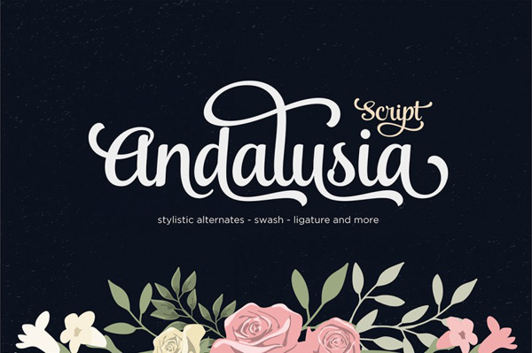 Andalusia is a Romantic Typefaces