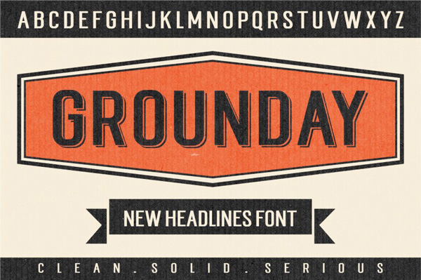 Grounday is highly legible sans typeface