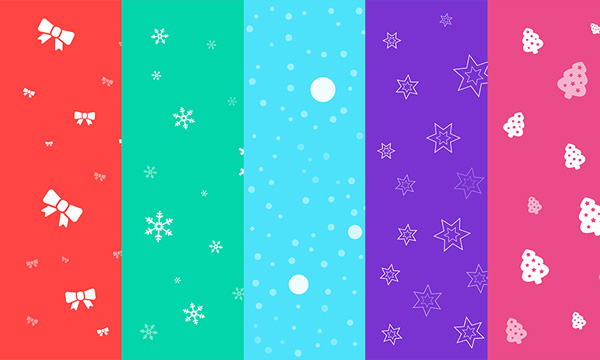 Download 5 Seamless Christmas Backgrounds