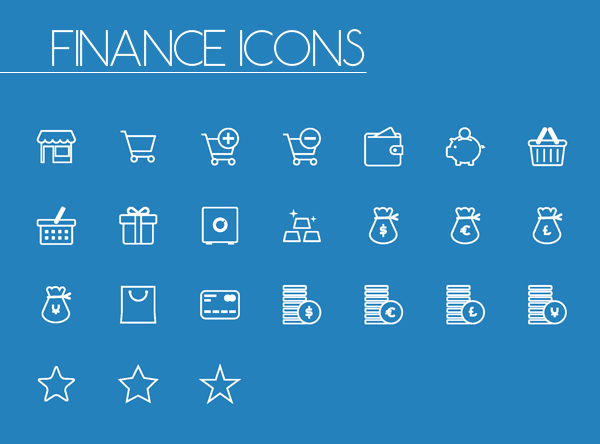 Finance Line and Solid Icons