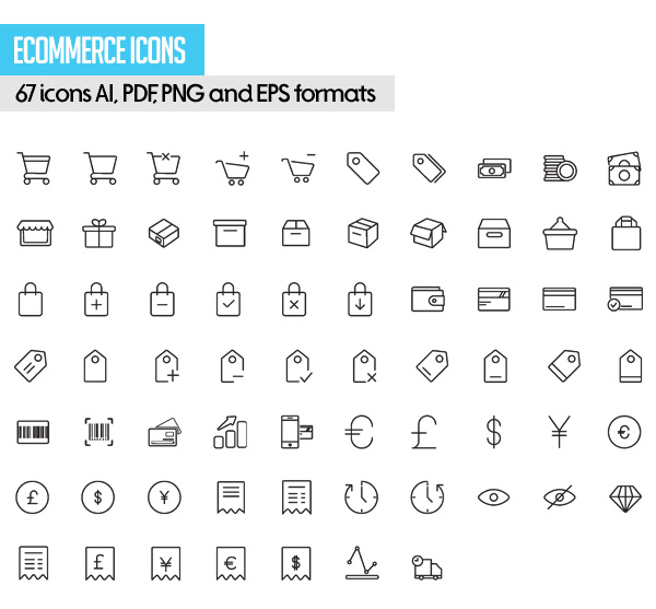 Free Vector Stroke Icons - 3