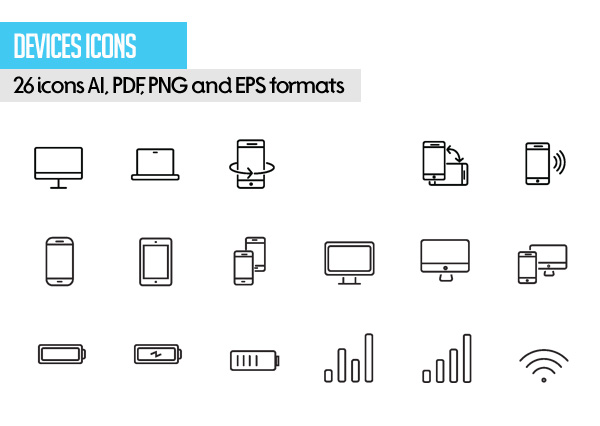 Free Vector Stroke Icons - 6