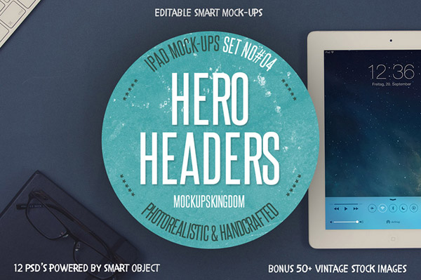 Hero Headers Ipad Mock-ups Set